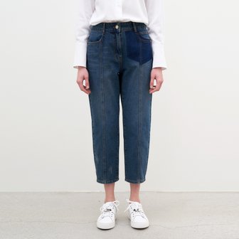 미크베 Wide washing baggy denim pants M4APT304