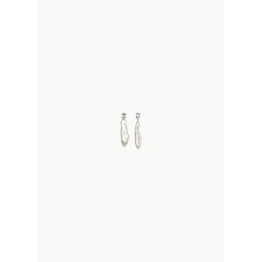 샵아모멘토 시몬로샤 25FW Stake Pearl & Crystal Earrings, Pearl / Crystal