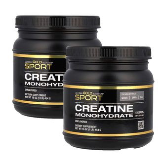 캘리포니아골드뉴트리션 스포츠 크레아틴 모노하이드레이트 파우더 무맛 454g X 2통
