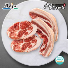 [명절후배송][삼달파머스]제주 돼지 냉장 세트 4호(삼겹살500g x2팩+목살500g x2팩)/스킨포장