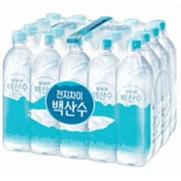  백두산 백산수 무라벨 500ml x 20병 생수 (무/유라벨 랜덤배송)