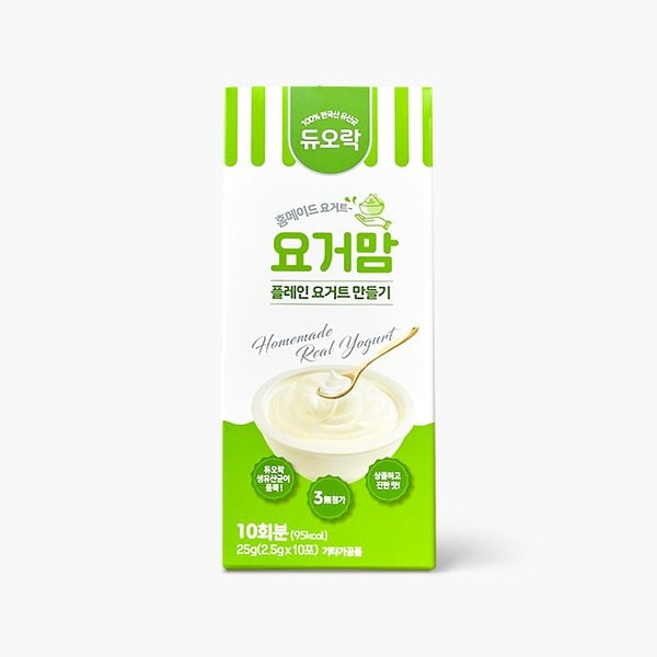 요거맘 10포(10회분) 1개 / 유산균 수제 그릭 플레인 요거트 제조