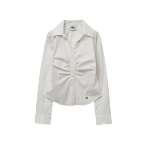 shirring shirt (white)