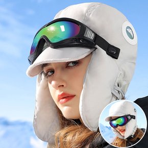 GOLOV.EJOY 레인보우 고글 패딩 레이업캡 DMZ88 방한 귀달이 모자 혹한기용 등산 스키 스노보드