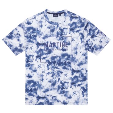 MARTINE GOLF [정상가 138000원]남성 다잉프린트 라운드셔츠 R블루 (QM0DKS22344)