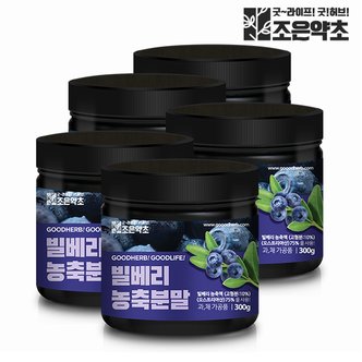 기타 조은약초 빌베리 농축 분말 가루 파우더 대용량 300g x 5