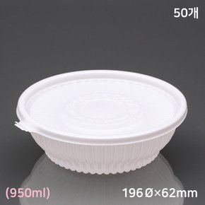 일회용 성형 면용기 미니 950ml 백색 196pi (50개)