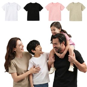 아동반팔티 성인 기본면티 여성 무지반팔티셔츠 흰색면티