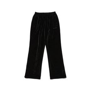 (W) VELVET SET-UP PANTS BLACK