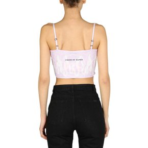 [해외배송] 22 S/S 비전 오브 슈퍼 탑 크롭 VSD00205ST_LILAC B0040180166