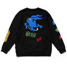 CREWNECK B RABBIT BLACK 욜프 크루넥 B 래빗 블랙