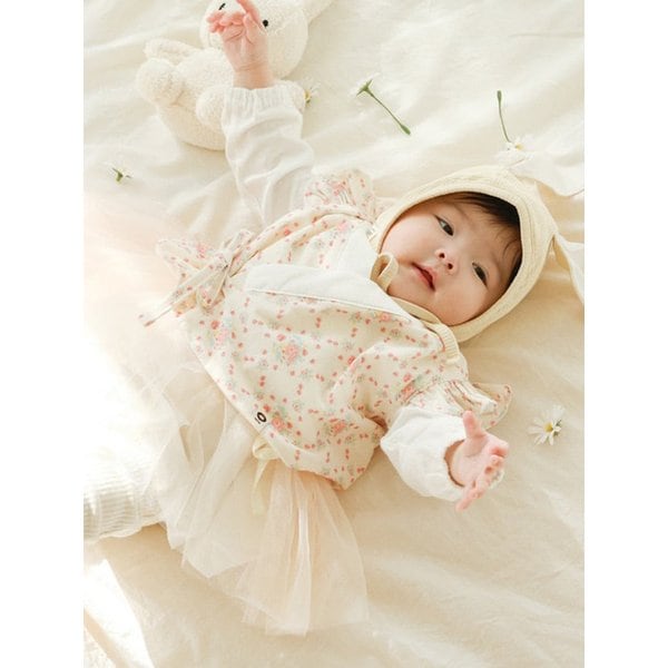 깜찍한 꽃길 따라 - 아기 한복 조끼