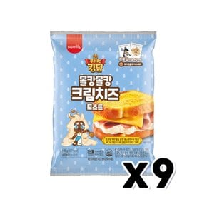 쿠키런 몰캉몰캉 크림치즈토스트 띠부씰포함 베이커리빵 145g x 9개