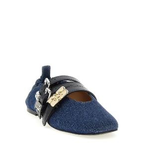 Sue Triple ballet flats Blue B1020073569 [관부가세포함]