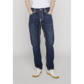 True Religion 트루 종교 로코 슈퍼 - 스트레이트 레그 진 다몬 다크 워시 7778074
