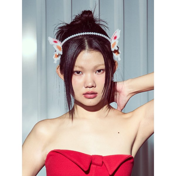 Double Sweet Peony Butterfly Headband