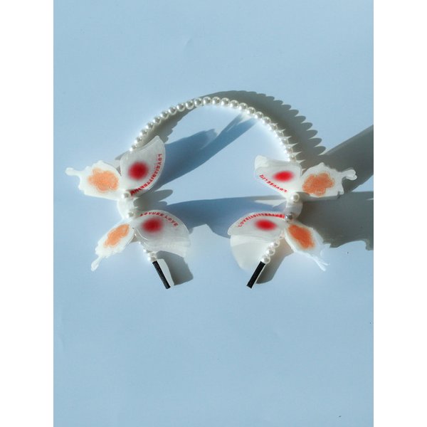 Double Sweet Peony Butterfly Headband