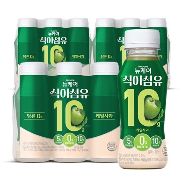 뉴케어 식이섬유 10g 케일 사과맛 (6입x3묶음)