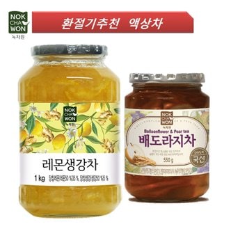 녹차원 *환절기추천액상차* 배도라지차 550g+레몬생강차 1kg