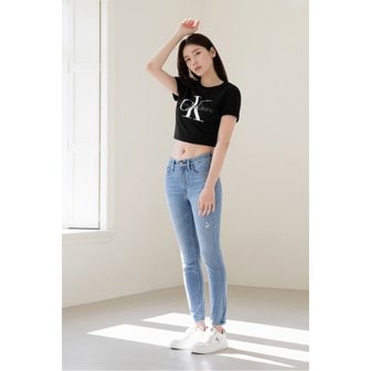 Calvin Klein Jeans 여성 하이라이즈 스키니핏 앵클 에코 쿨 데님(J223372)