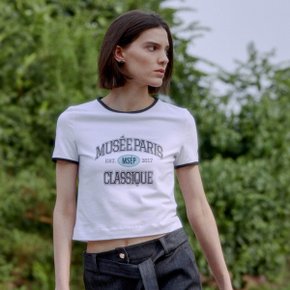 PATHOS Musee Paris Classique Crop T-shirt_White