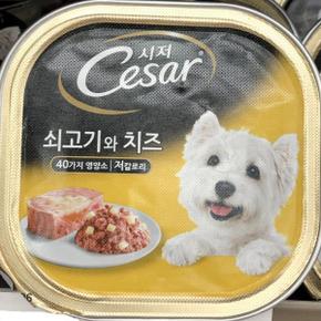 시저 Cesar 쇠고기와 치즈 애견 반려견 사료 100g X ( 2매입 )