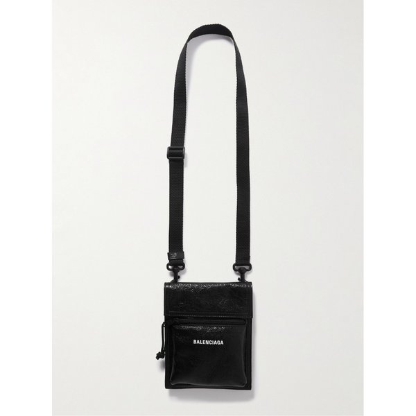 익스플로러 로고 프린트 크랙 가죽 메신저 백 1647597339738929