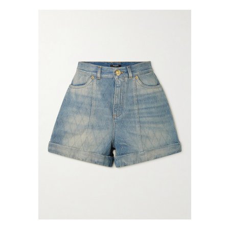 발망 자수 데님 쇼츠 라이트 데님 46376663162843193