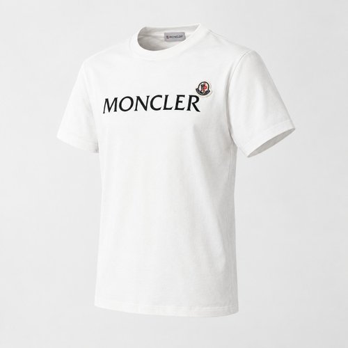 몽클레어 키즈 레터링 로고 와펜 반팔(아이보리) 8C00003 89AFV 034 8,10A