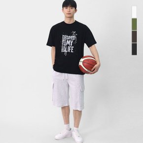 남녀공용 Y2K 레터링 그래픽 아트워크 프린팅 오버핏 반팔티셔츠 SRAT162