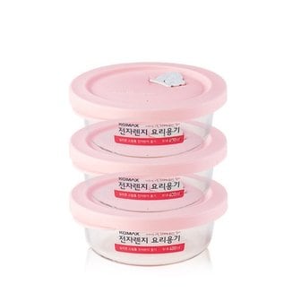  코멕스 전자렌지 요리용기 원형 400ml x 3개