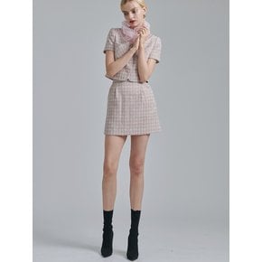 lightpurple tweed mini skirt