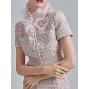 lightpurple tweed mini skirt