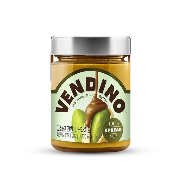 벤디노 피스타치오 스프레드 견과류 100, 1개, 280g