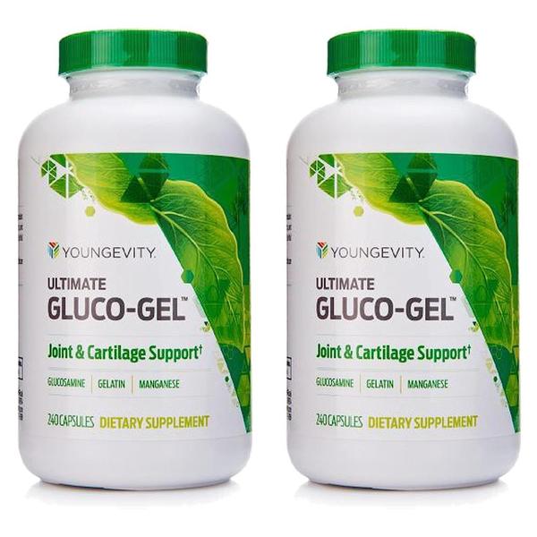 Youngevity 영제비티 얼티메이트 글루코젤 젤라틴 글루코사민 240캡슐 2팩 Ultimate Gluco-Gel