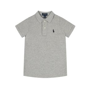 22FW 키즈 포니 자수 카라 티셔츠 그레이 603252 002