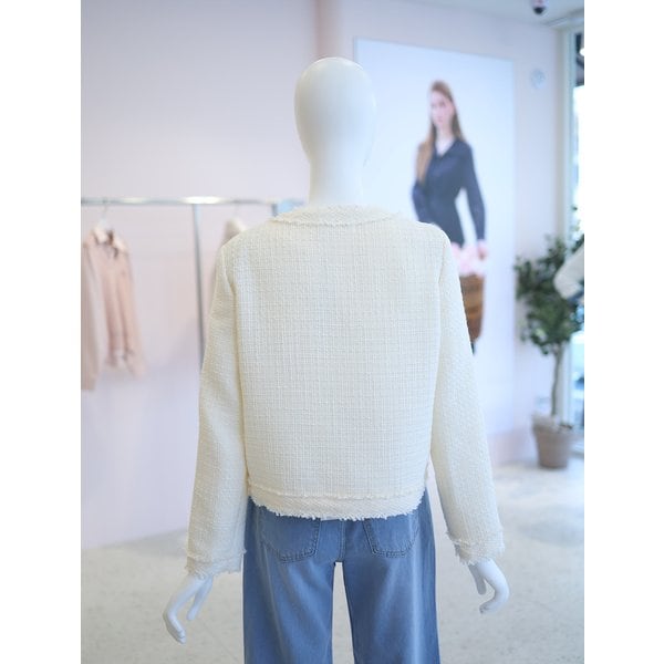 [여주점] 여성 프린지 라운드 트위드 자켓 YW6SJ611