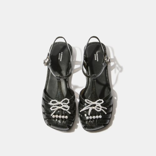 [outlet] Ribbon jelly sandal(black) DW2AM26001BLK