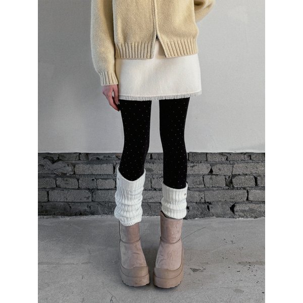 뷰렌 레이어드 니트 밴딩 미니 스커트