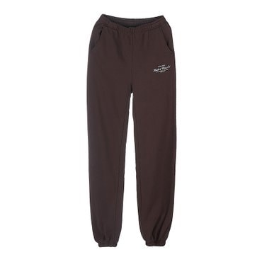 스포티앤리치 H&W 여성 스웻팬츠 H&W CLUB SWEATPANT CHOCOLATE WHITE