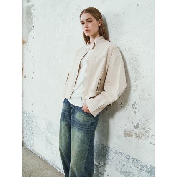 넥 버튼 밑단 셔링 코튼 점퍼 (VJMAI2105)