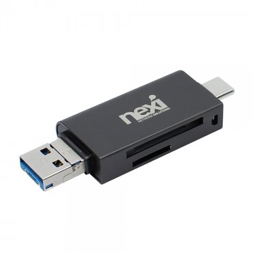 엠지솔루션 NX887 USB3.0USB 3.1Micro 5핀 3in 1 카드리더기 다크그레이(NX-3IN1CRD)