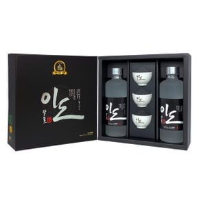 조은술세종 유기농 쌀소주 이도 25도 375ml 2본 잔3 선물세트