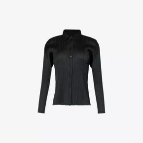 5494414 PLEATS PLEASE ISSEY MIYAKE Pleated collared relaxed-fit knitted shirt