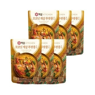 CJ제일제당 백설 코코넛게살 푸팟퐁 커리 170g x6개