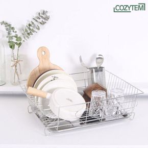 직사각 식기건조대 1단 스테인레스 그릇 설거지 건조대 물빠짐