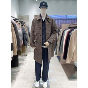 [MEN]( 50%할인)히든버튼 울체크코트 9152411933