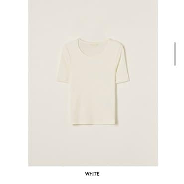 로엠 라운드넥 골지 티셔츠_RMHWF24R02