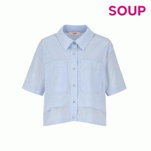 SOUP 스트링 포켓 반팔 블라우스 SA6SS82