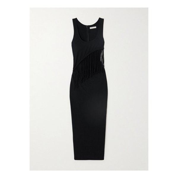 페이스풀 마세이오 프린지 컷아웃 코튼 저지 맥시 드레스 블랙 1647597341250424